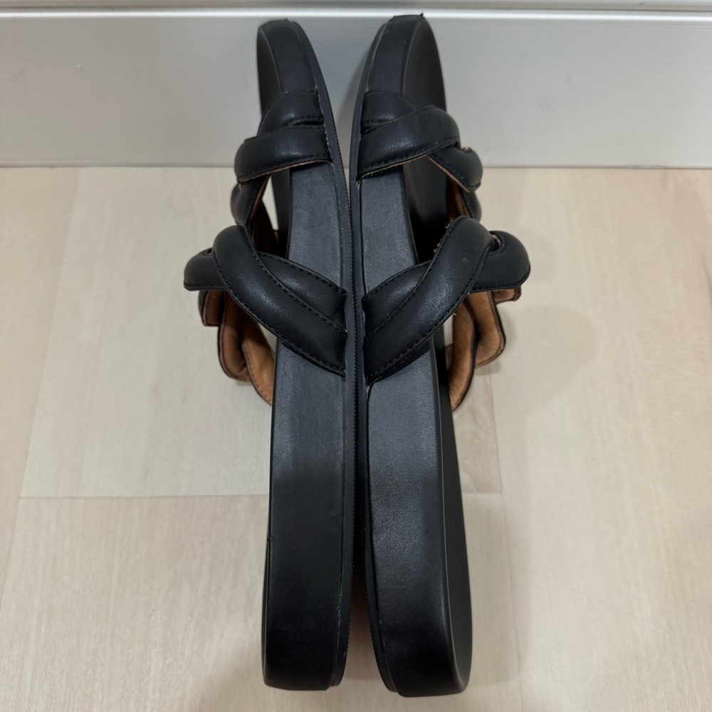 Madewell The Walker Slide Sandal Women's 9 Black Slip On Braided Summer - Picture 11 of 13